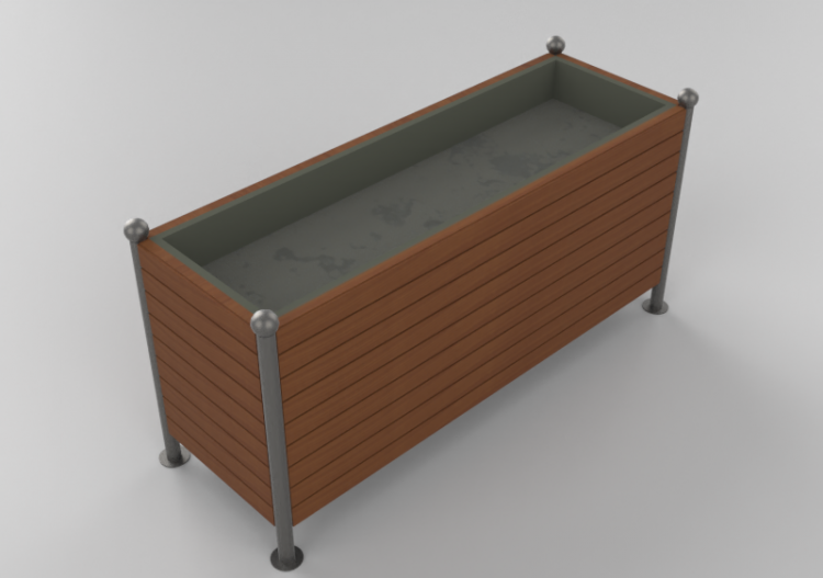 Bancs 3D - Jardinière au sol en bois pour jardins et...