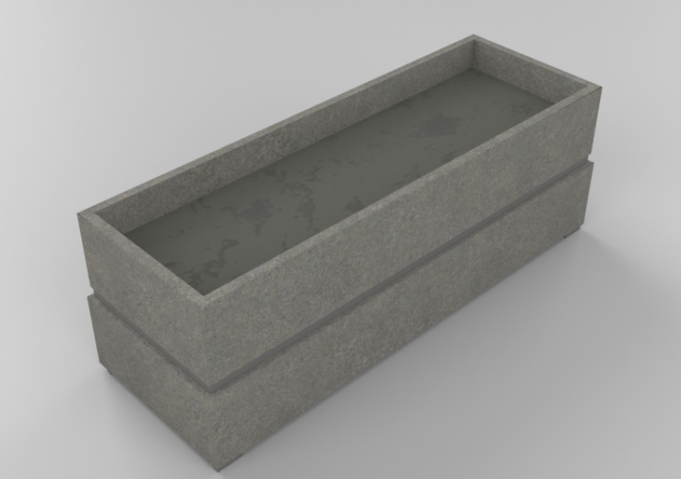 3D Benches - Wooden floor planter for gardens and terraces...
