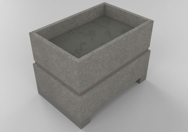 3D Benches - Wooden floor planter for gardens and terraces...