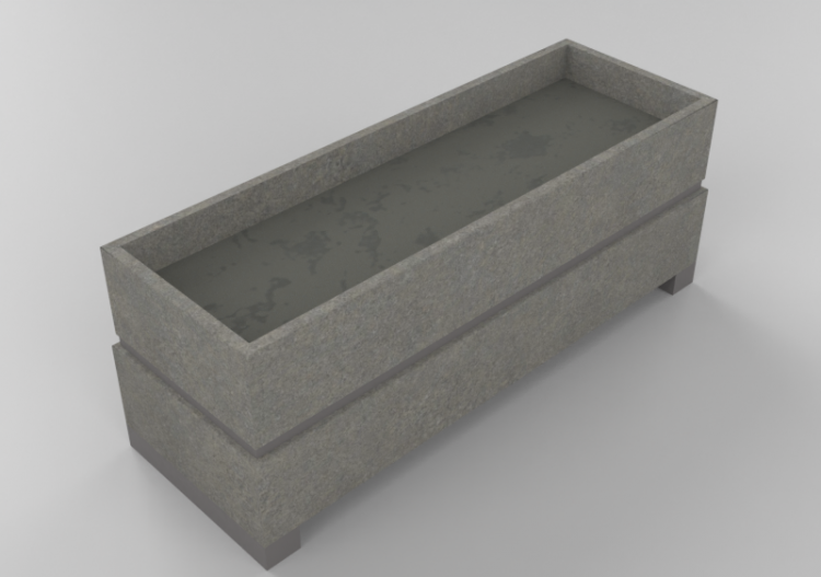3D Benches - Wooden floor planter for gardens and terraces...