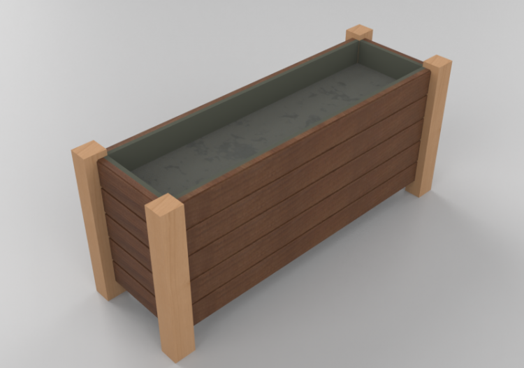 Bancs 3D - Jardinière au sol en bois pour jardins et...