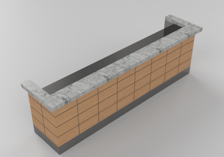 Banconi 3D - Bancone lineare 400x290cm - ACCA software