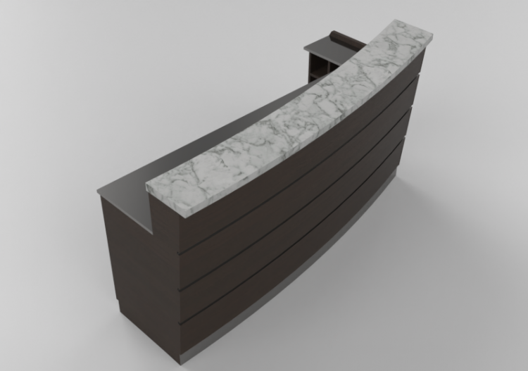 3D Counter Desks - Linear Counter 240x120cm - ACCA software