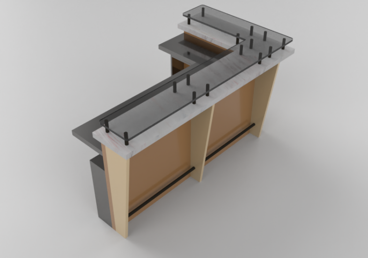 Banconi 3D - Bancone lineare 200x60cm - ACCA software