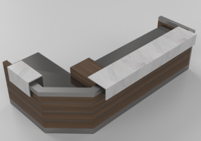 Barras 3D - Barra linear 330x120cm