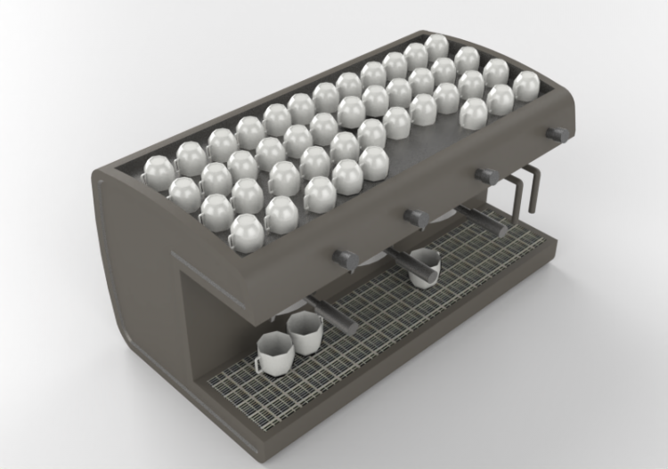 Acessórios 3D - Máquina de café profissional - ACCA...