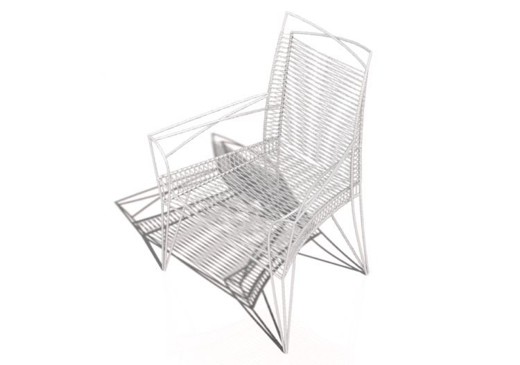 Chairs and Sofas 3D - Modern Steel Chair - ACCA software