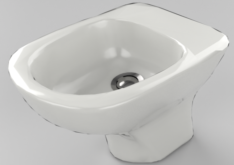 Bidê 3D - Bidé de piso - ACCA software