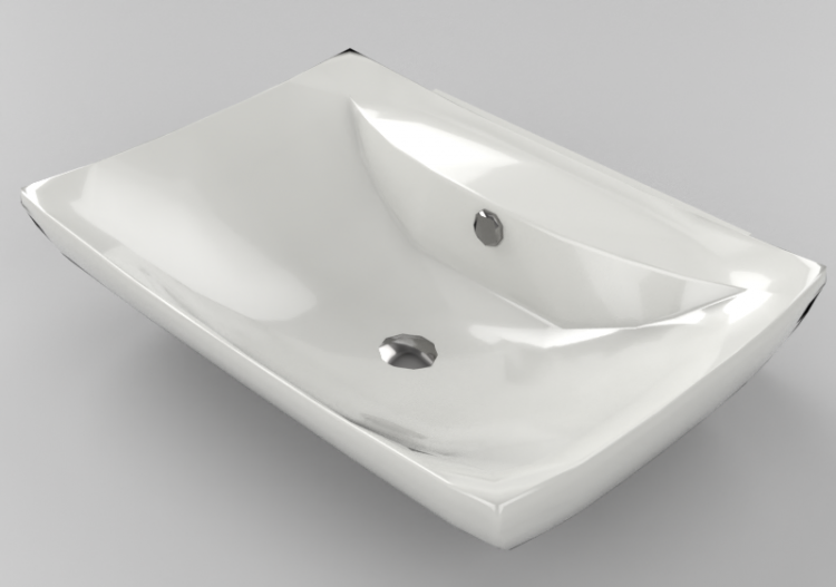 3D Sinks - Suspended bathroom sink 60x40cm - ACCA software