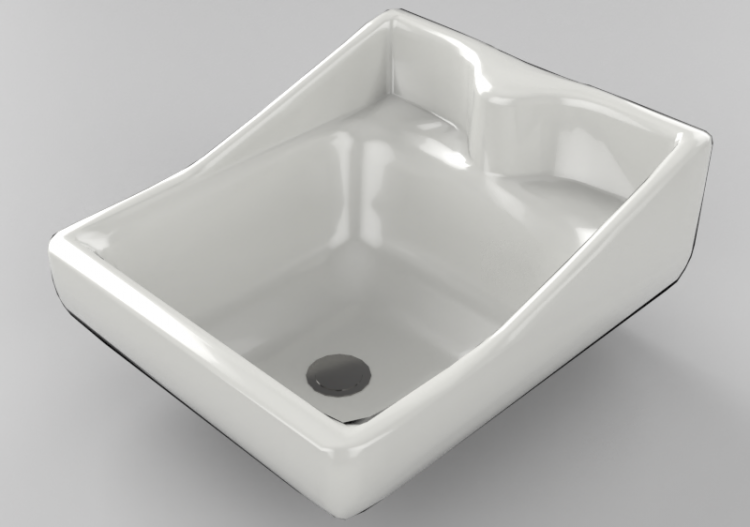 Lavabos 3D - Lavabo bain suspendu 55x60cm - ACCA software