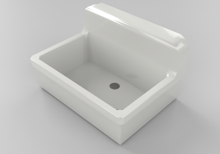 3D Sinks - Suspended bathroom sink 75x55cm - ACCA software