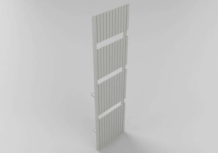 Radiator and fan coil units 3D - Heated towel rack 185x50cm...