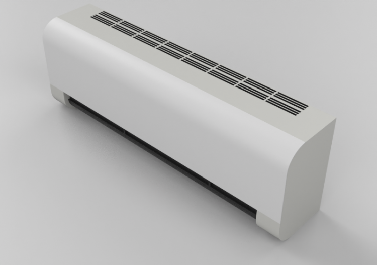 Radiador e Ventiloconvectores 3D - Termoconvector de parede...