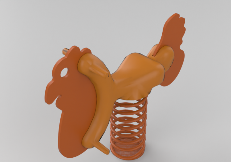 3D Playgrounds - Playground polyethylene spring toy -...