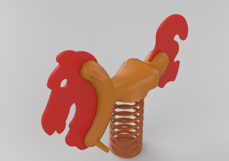 3D Playgrounds - Playground polyethylene spring toy -...