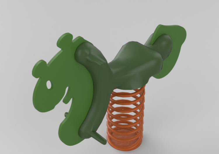 3D Playgrounds - Playground polyethylene spring toy -...