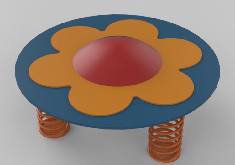 3D Spielplatz - Spielzeug aus Polyethylen mit Federwippe -...