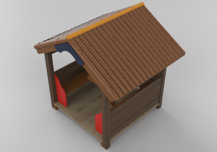 3D Playgrounds - Tent tot house - Holzhof - INDIAN XI10 -...