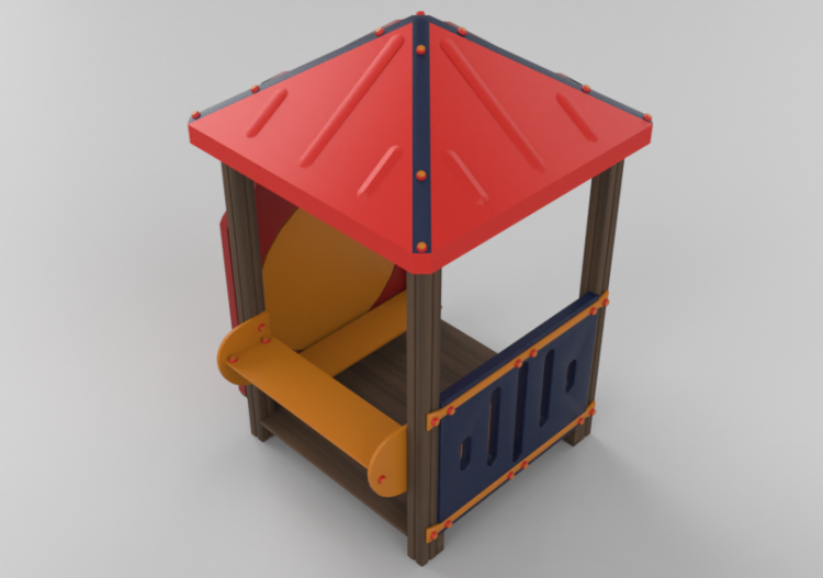 3D Playgrounds - Tot House - Holzhof - MAX XM10 - ACCA...
