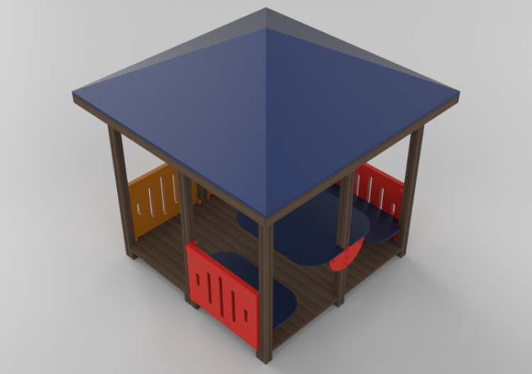 3D Playgrounds - Tot House - Holzhof - MULTI 2 XC02 - ACCA...