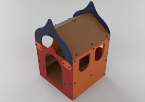 3D Playgrounds - Tot House - Holzhof - SULTAN XS10