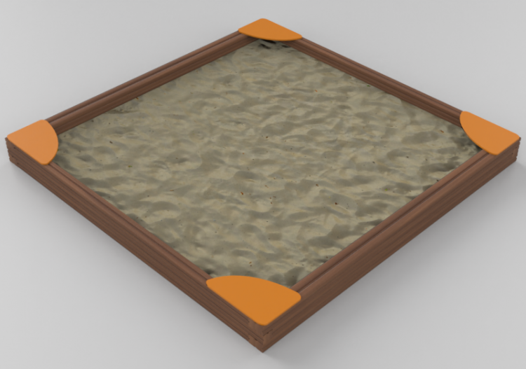 3D Playgrounds - Sandpit 300x300cm - Holzhof - SANDPIT...