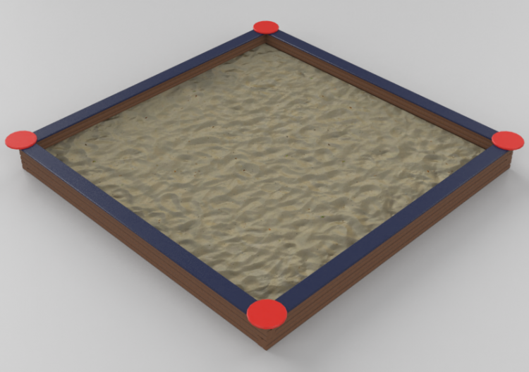 Áreas de recreação 3D - Tanque de Areia 300x300cm - Holzhof...
