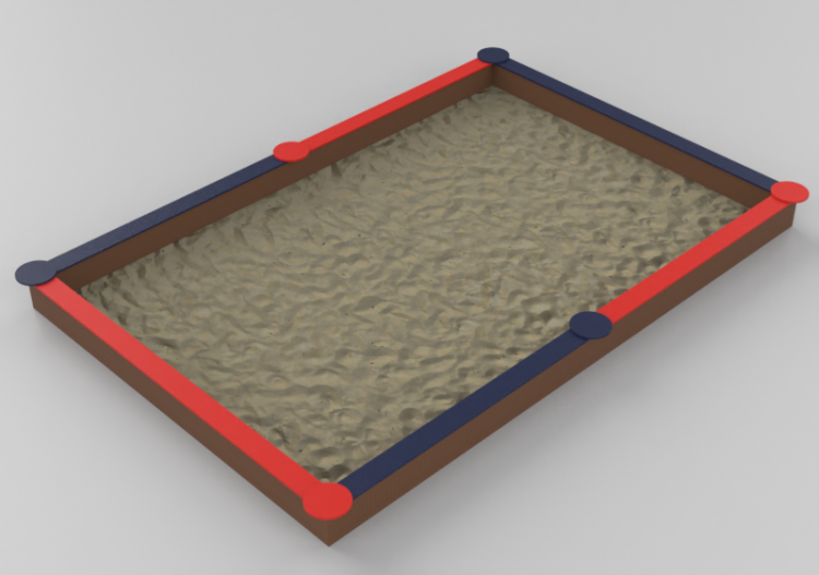 Áreas de recreação 3D - Tanque de Areia 456x306cm - Holzhof...