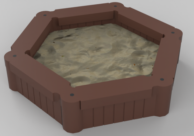 3D Playgrounds - Sandpit 180x35cm - Holzhof - SANDPIT...