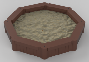 3D Spielplatz - Sandkasten 225x35cm - Holzhof - SANDKASTEN XCSO01