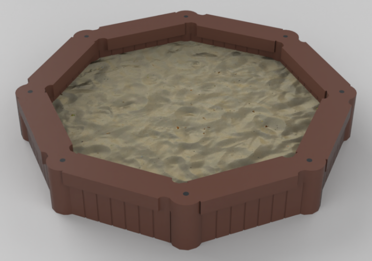 3D Playgrounds - Sandpit 225x35cm - Holzhof - SANDPIT...