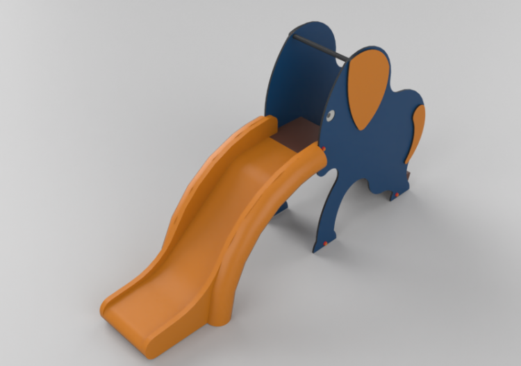 3D Spielplatz - Kleinkinderrutsche 287x70cm - Holzhof –...