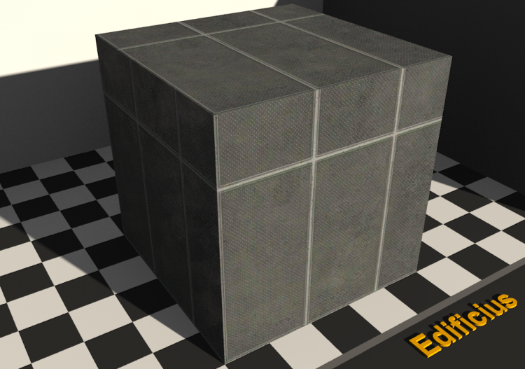 Flooring Textures - Grey Concrete tiles (auto-locking) -...