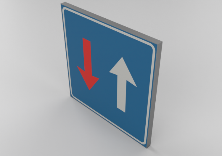 3D Signage - Two-way alternating traffic - ACCA software