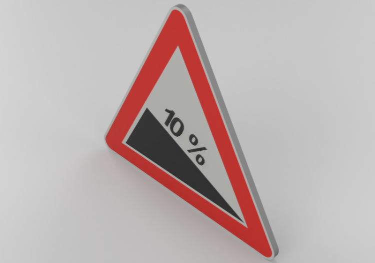 Señalización 3D - Bajada peligrosa - ACCA software