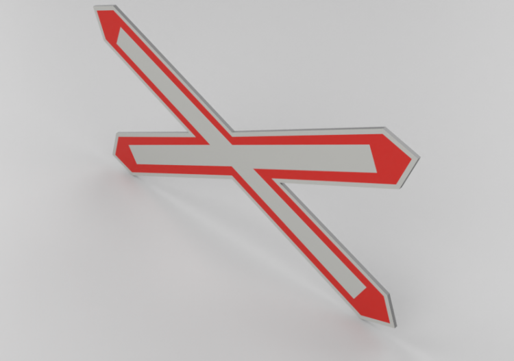 Segnaletica 3D - Croce di S. Andrea - ACCA software