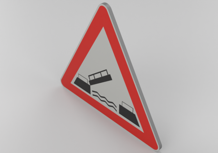 3D Verkehrszeichen - Bewegliche Brücke - ACCA software