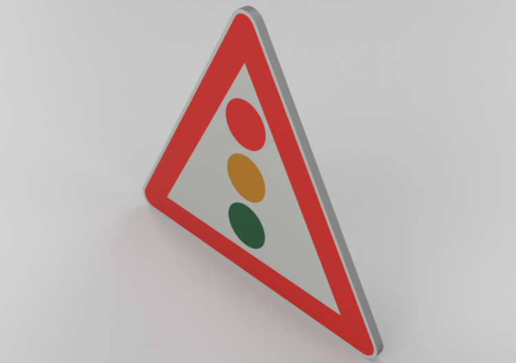 3D Signage - Traffic light with vertical disks - ACCA...