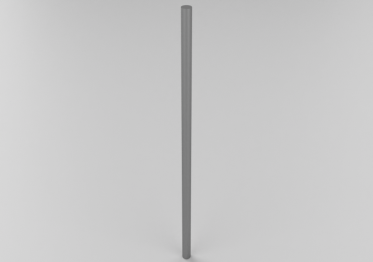 3D Verkehrszeichen - Rohrprofil für Verkehrszeichen 150cm -...