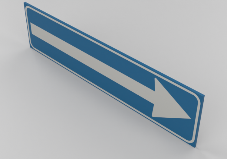 Signalisations 3D - Signal sens unique parallèle - ACCA...