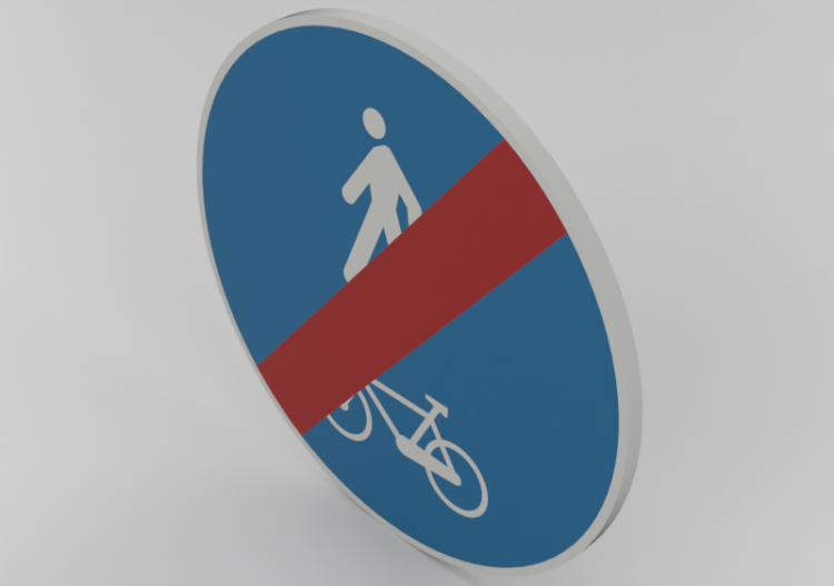 3D Signage - End of pedestrian and cyclist's pathway - ACCA...