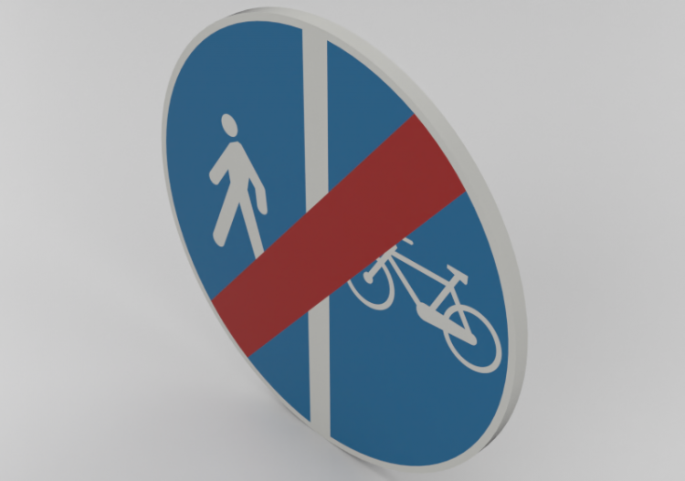 3D Signage - End of cyclist's pathway near pavement - ACCA...