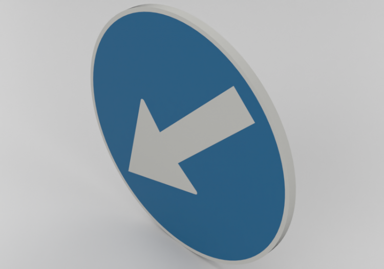 3D Signage - Pass through at left hand side - ACCA software