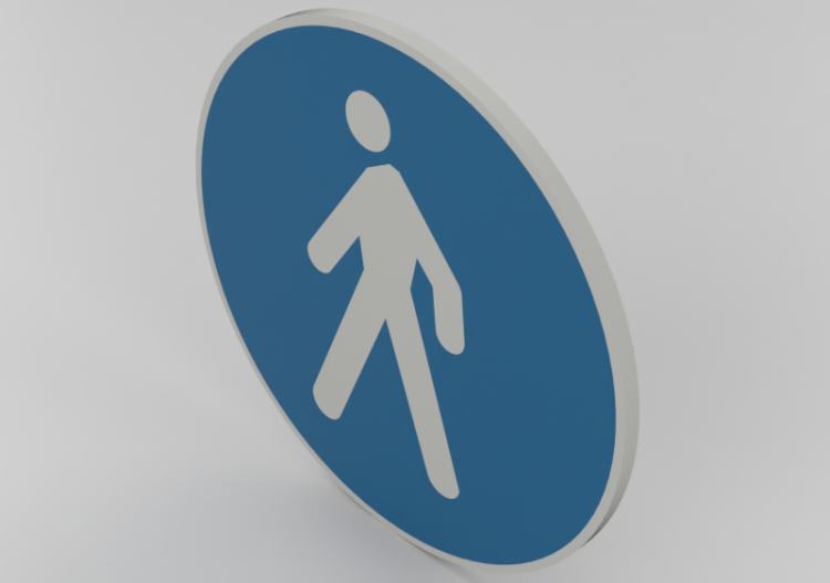Signalisations 3D - Chemin pour piétons - ACCA software