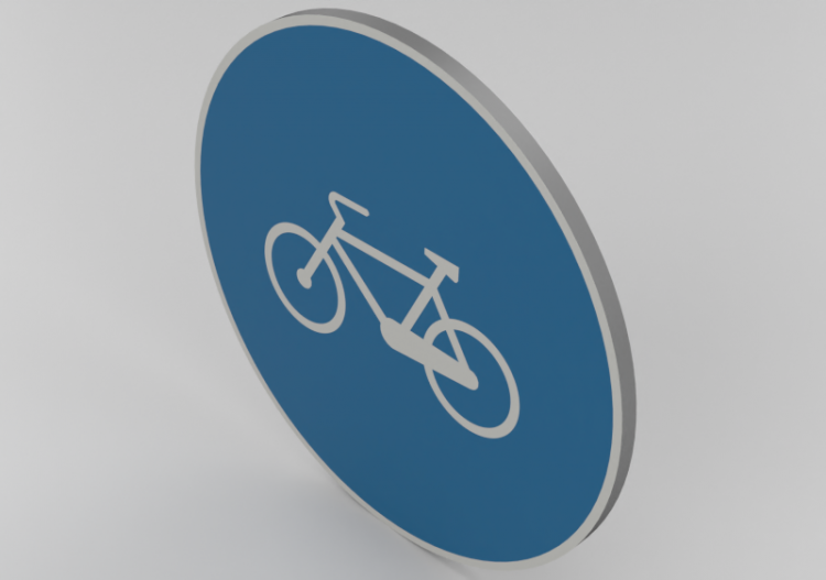 3D Signage - Cycling path - ACCA software