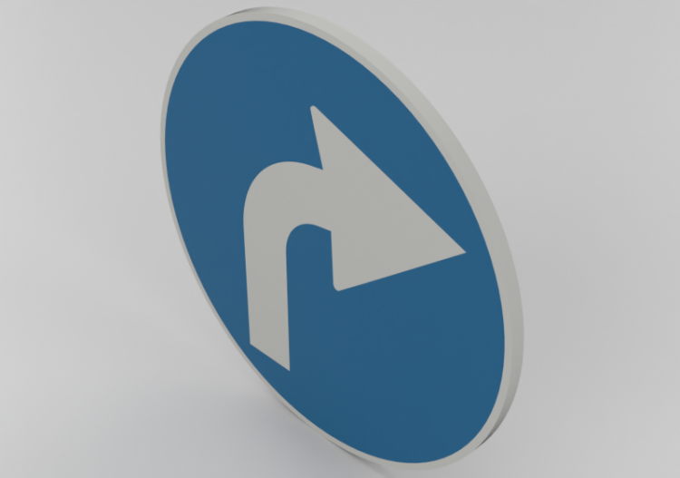 3D Signage - Traffic must proceed to the right - ACCA...