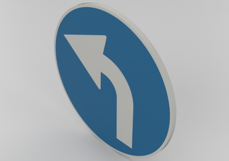 3D Signage - Traffic must proceed to the left - ACCA...