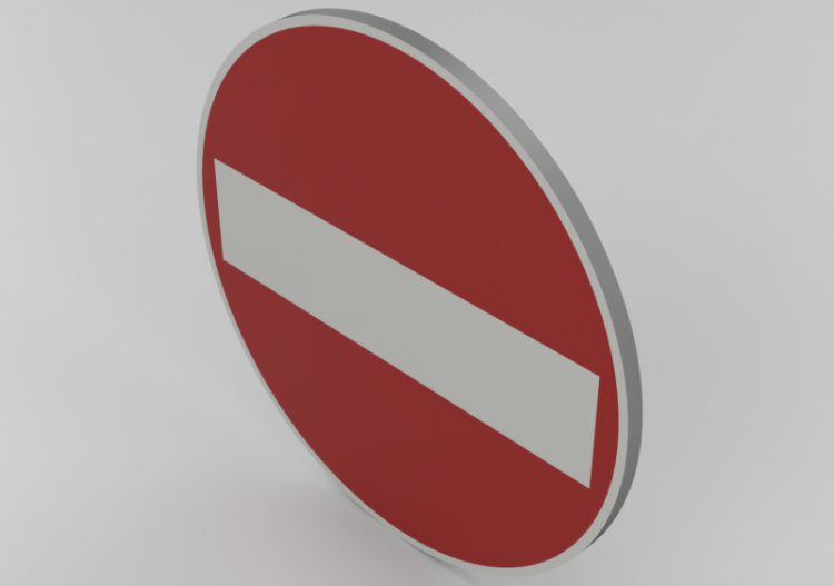 Sinalização 3D - Sentido proibido - ACCA software