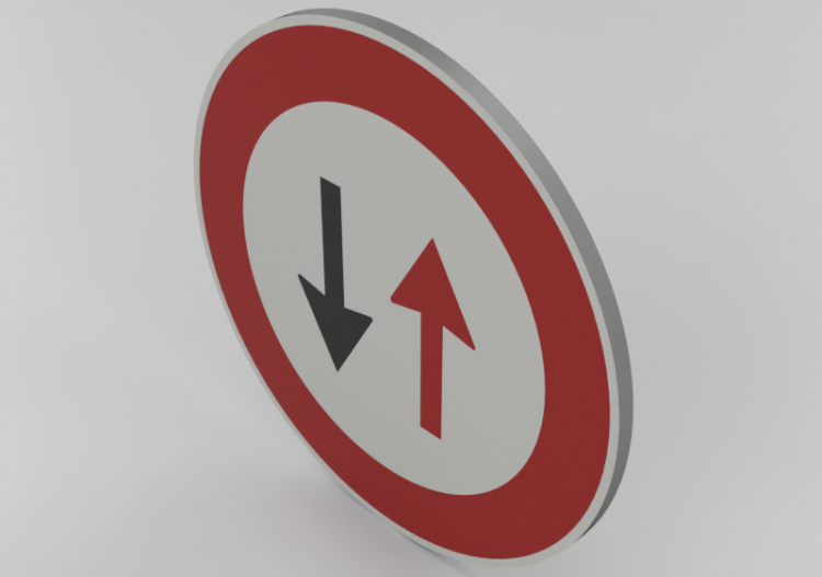 3D Signage - 交替单行道 - ACCA software