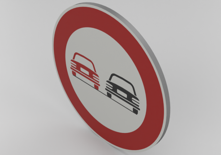 3D Signage - 禁止超车 - ACCA software